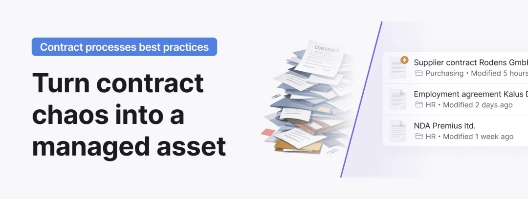 Contract management best practices: from chaos to control