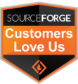 Sourceforge Inhubber customers love us badge