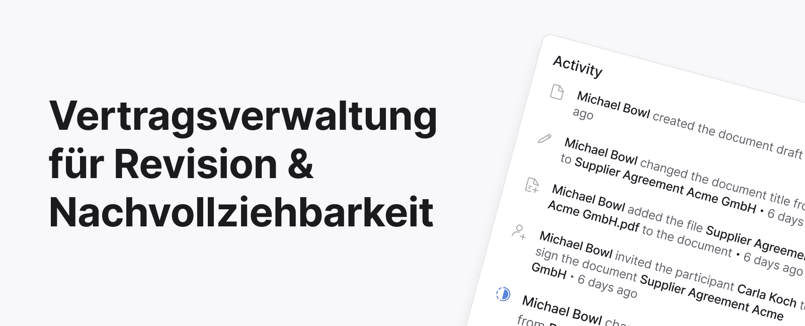Vertragsverwaltung für Revision und Nachvollziehbarkeit