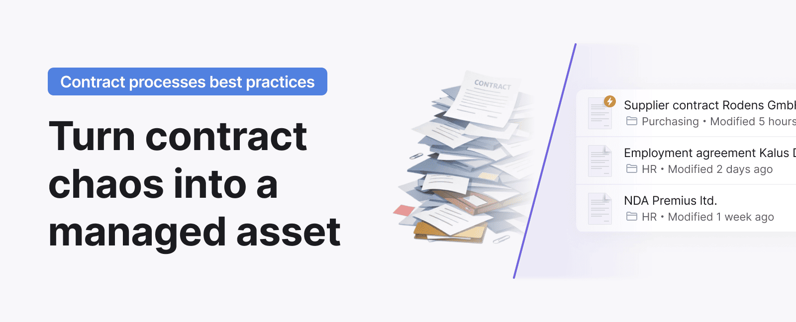 Contract management best practices: from chaos to control